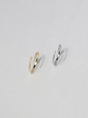 Line ring gold and silver product view