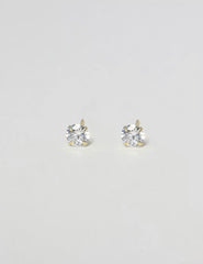 Solitaire stud earrings large size