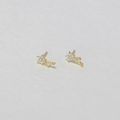 Étoile Filante shooting star stud earrings in gold