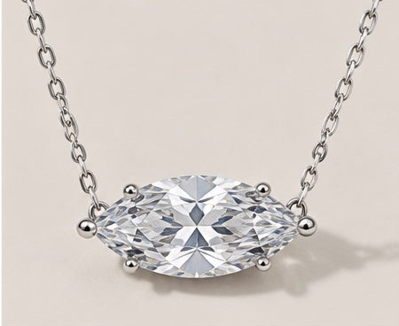 Marquise Necklace, front pendant close-up