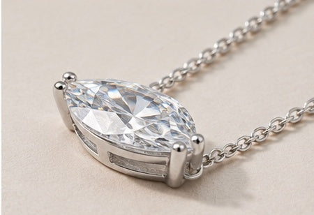 Marquise Necklace, side pendant detail