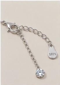 Marquise Necklace clasp, extender and S925 tag